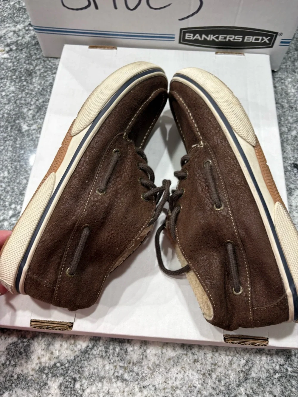 Sperry Brown Suede Sherpa-Lined Men’s Boat Shoes
